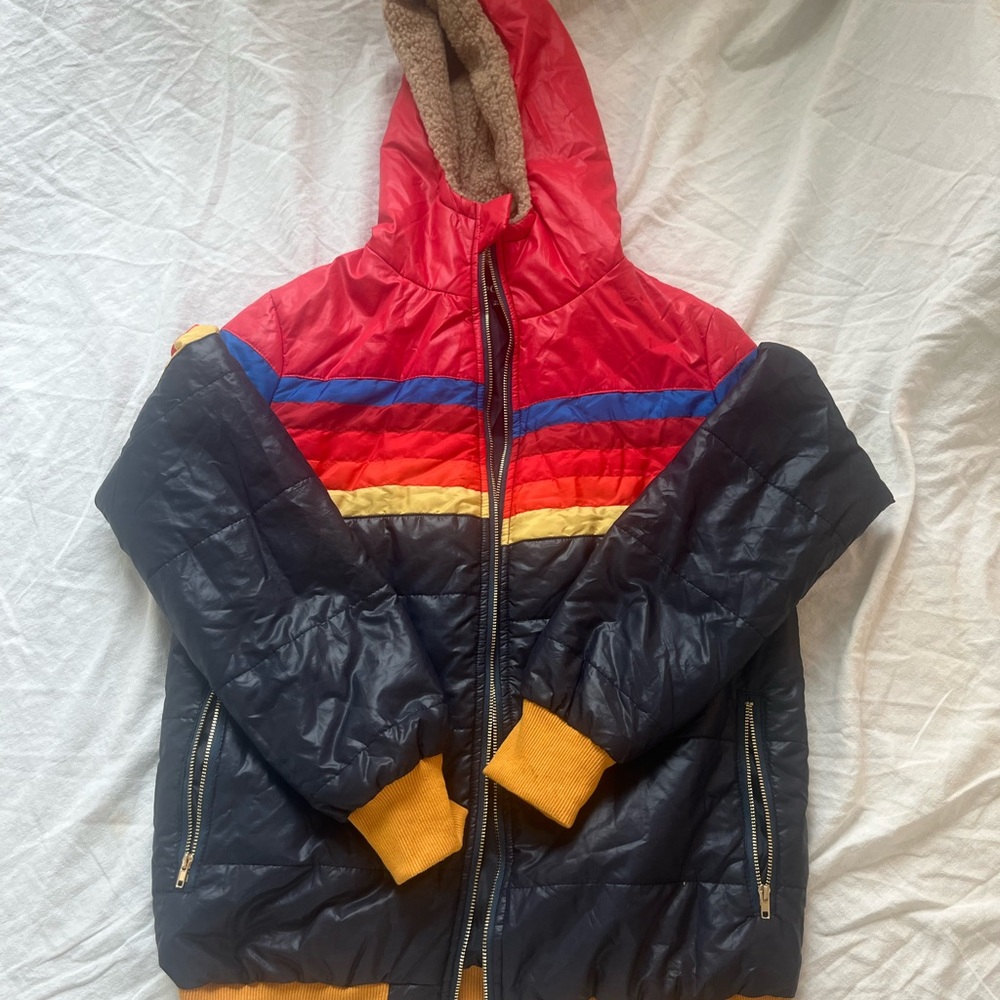 Retro Red and Black Bomber Jacket